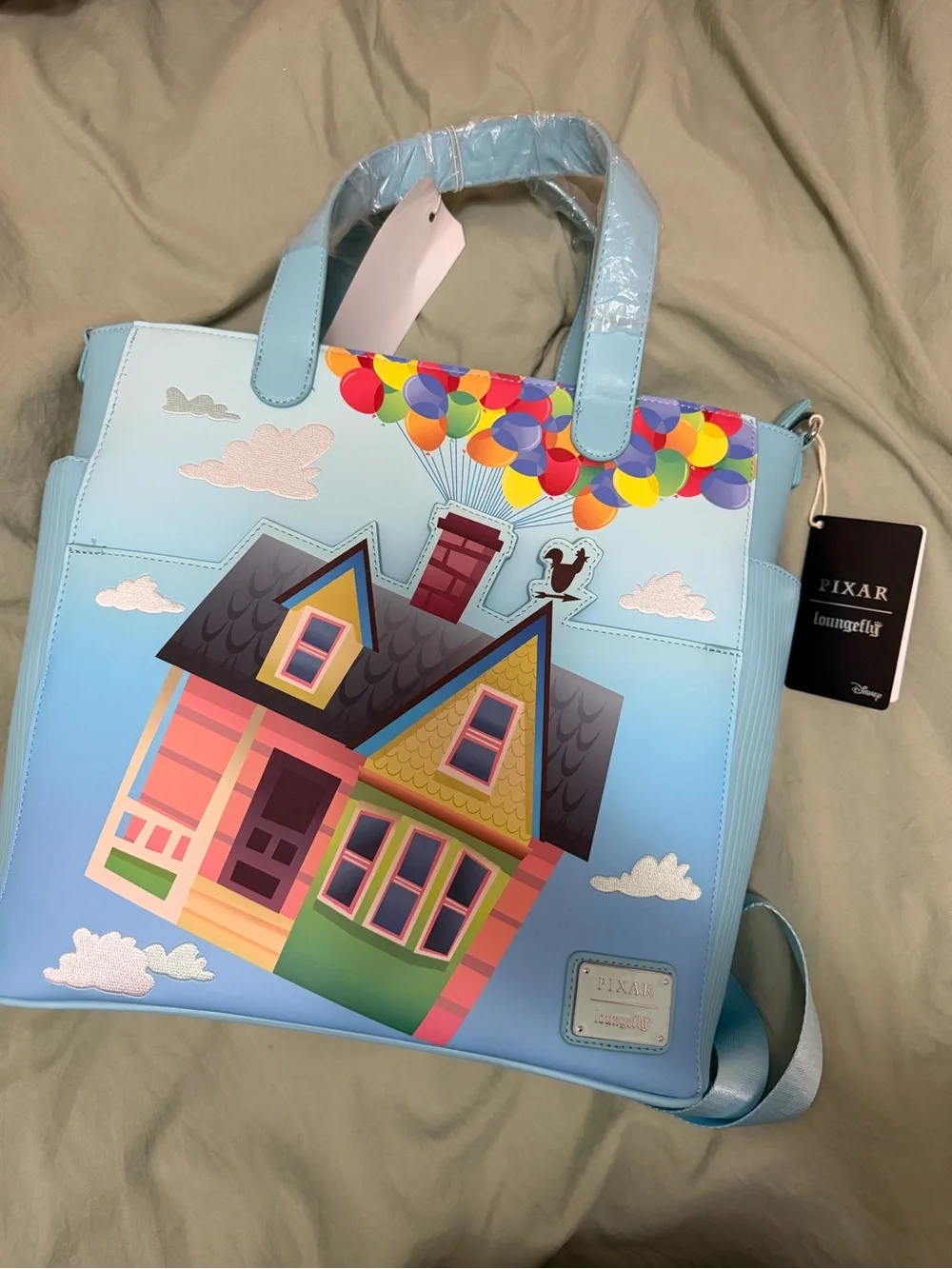 Loungefly Light Blue Pixar Up House Tote Bag